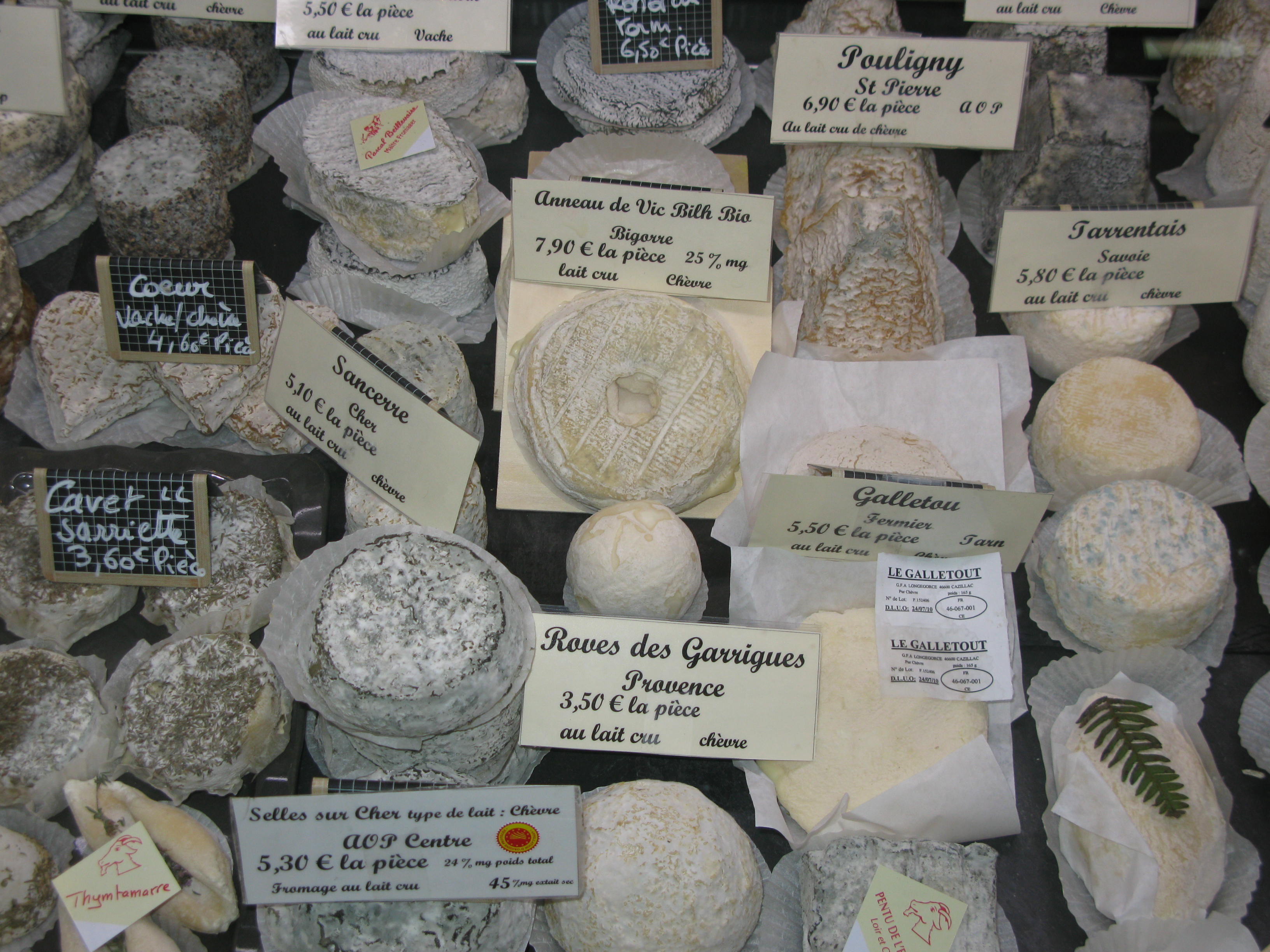 Cheese stall on market day